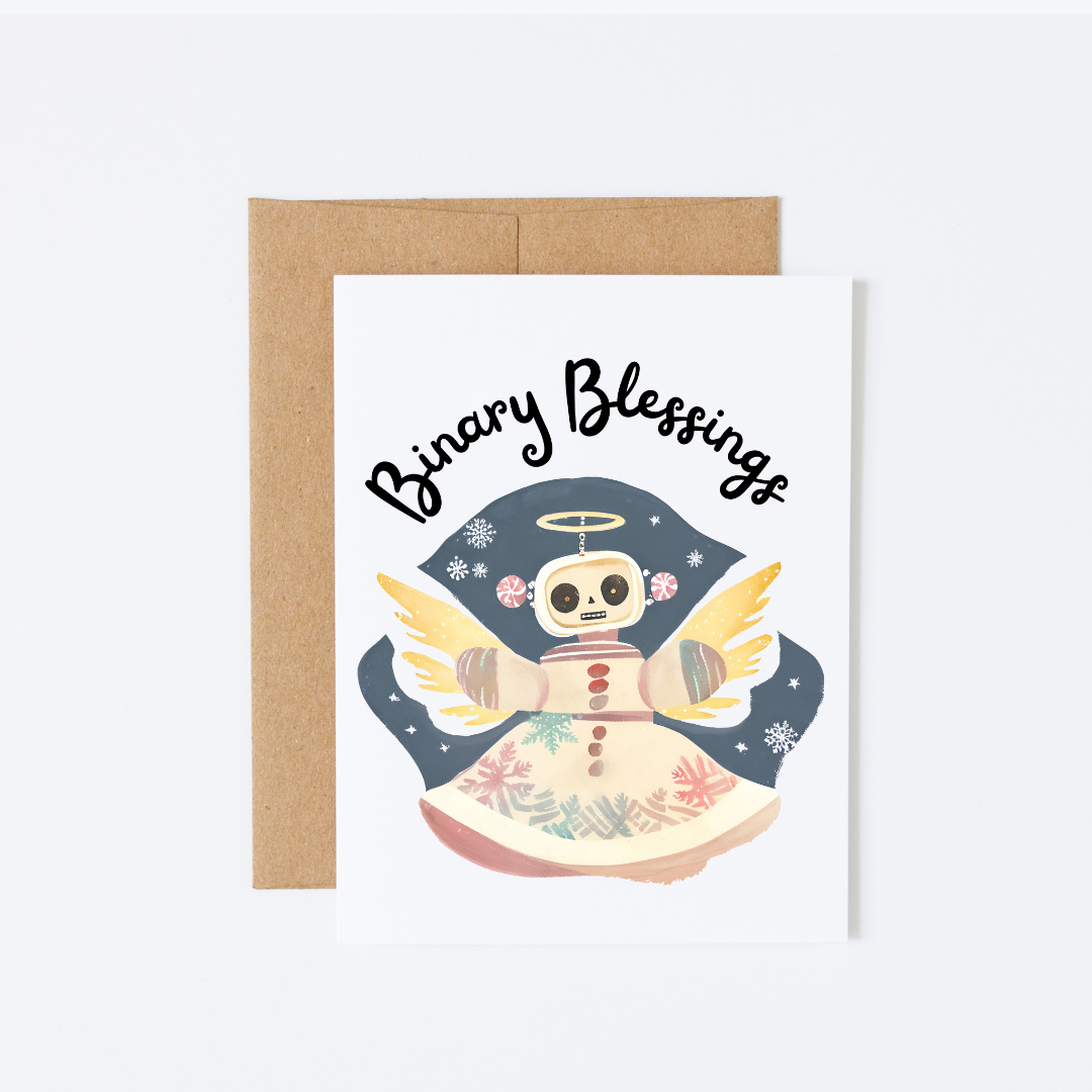 20 “Binary Blessings” Christmas Cards