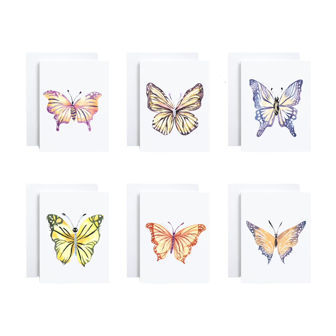 Set of 24 Any Occasion Butterfly Cards