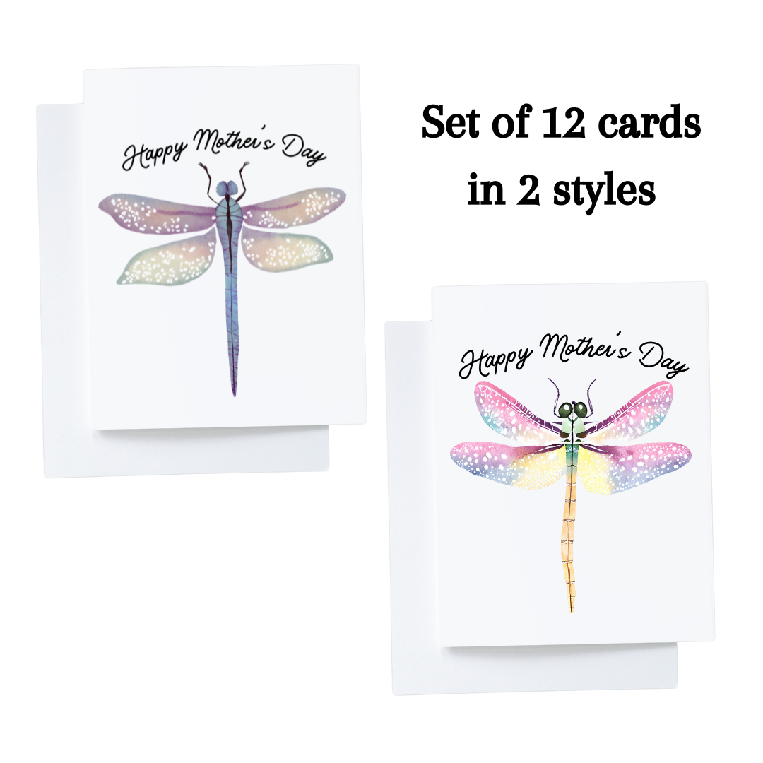 Set of 12 Happy Mother’s Day Dragonfly Cards