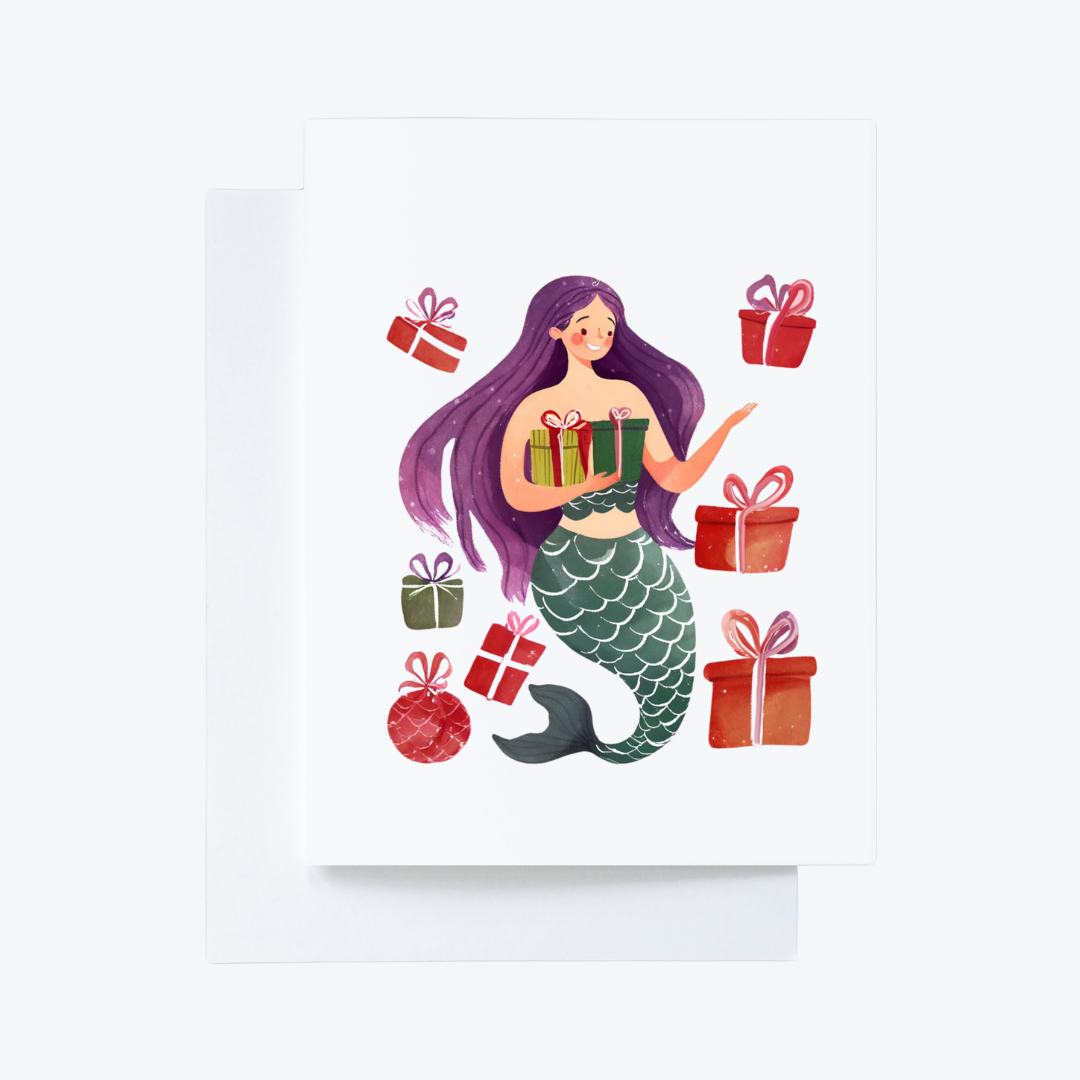20 Mermaid Christmas Cards