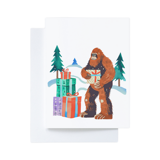 20 Cartoon Bigfoot Christmas Cards
