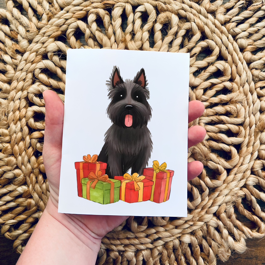 Scottie Dog Scottish Terrier Christmas Card