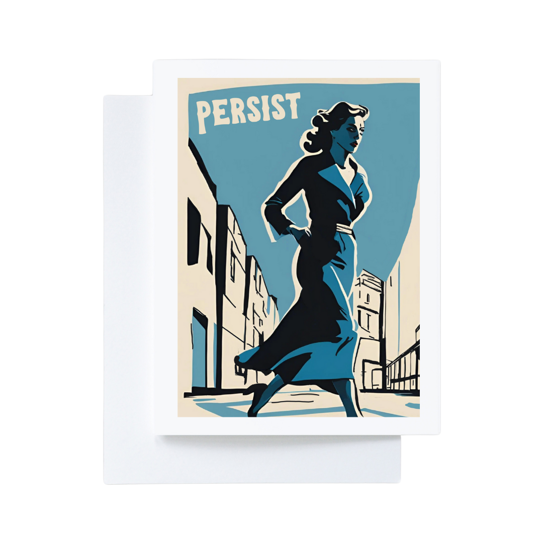 Art Deco Vintage Woman “Rage” Bookstore Greeting Card
